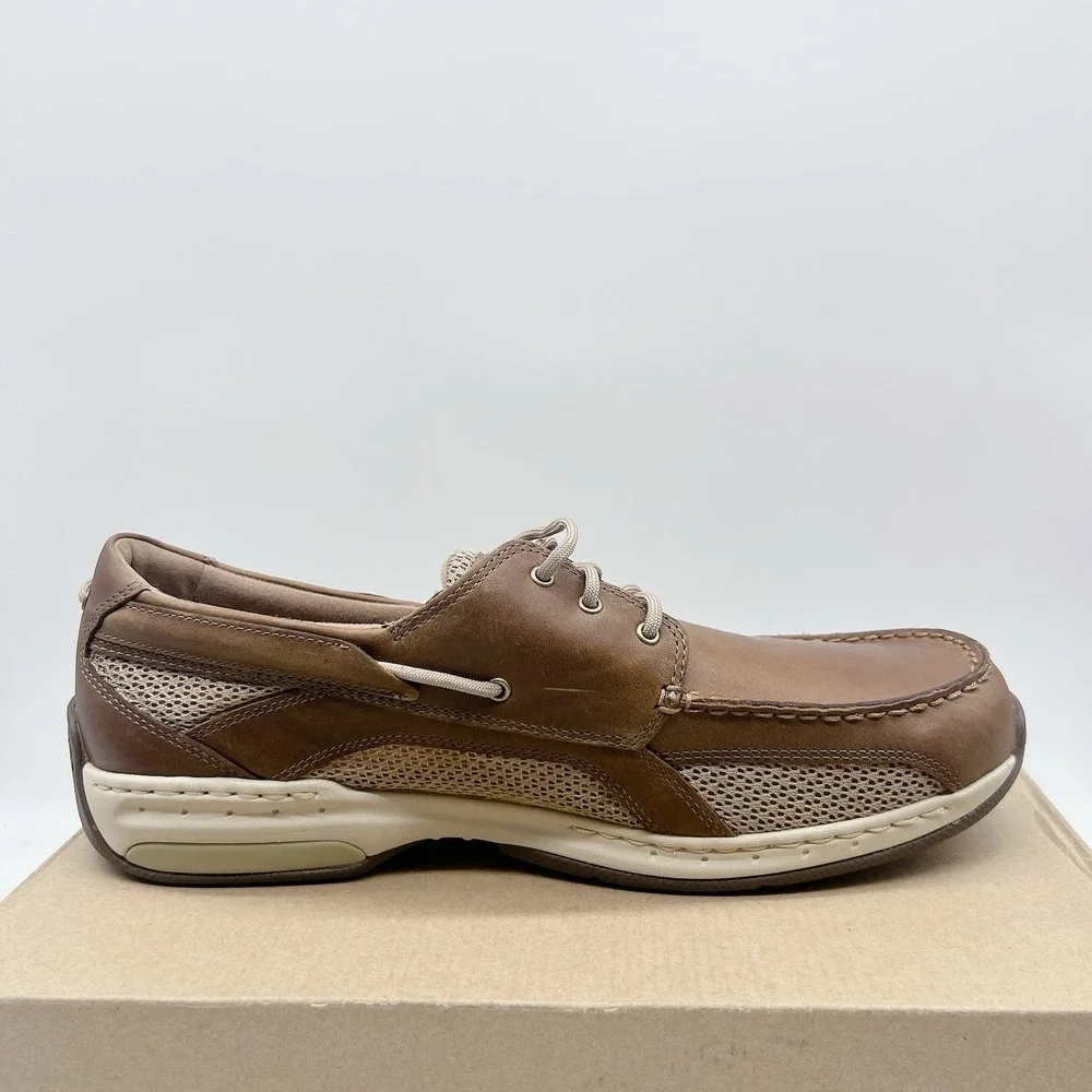 Dunham Captain Mens Slip On Comfort Loafers Tan Leather Size US 12 6E Extra Wide